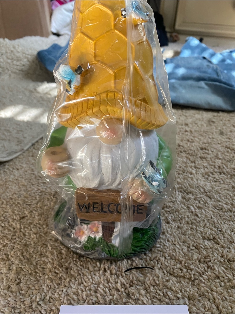 Garden Gnome Welcome Statue - Yellow Hat